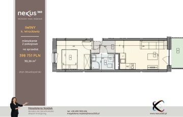Zdjęcie główne ogłoszenia 2 pokojowe rozkładowe