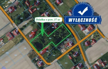 Zdjęcie główne ogłoszenia sprzedaż działka budowlana 37 ar Kały-Opole 22 km.