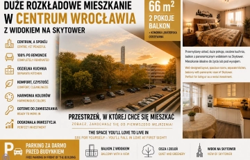 Zdjęcie główne ogłoszenia 2pok, 66met, Okolice Zielińskiego BALKON/KOMÓRKA/WINDA (Wrocław)