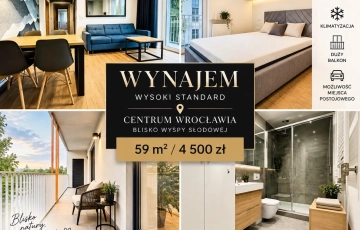 Zdjęcie główne ogłoszenia 3pok, 59met, okolice Wyspy Słodowej BALKON/KOMÓRKA/WINDA (Wrocław)