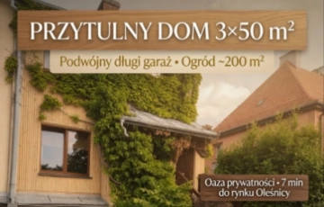 Zdjęcie główne ogłoszenia 4pok, 150met, okolice Wileńskiej TARAS/OGRÓD/GARAŻ (Oleśnica)