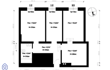 Zdjęcie główne ogłoszenia 3pok, 83met, Leśnica ROZKŁAD / PIWNICA / PARKING (Wrocław)