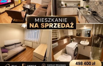 Zdjęcie główne ogłoszenia 2pok, 38met, okolice Kościuszki (Wrocław)