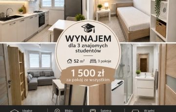 Zdjęcie główne ogłoszenia 3pok, 52met, okolice Magnolii ROZKŁAD (Wrocław)