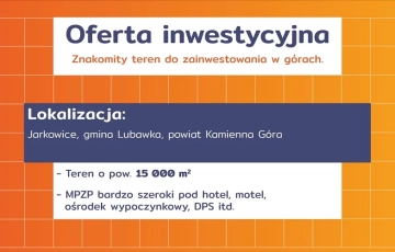 Zdjęcie główne ogłoszenia Działka Inwestycyjna (15000 m2) Gmina Lubawka (Jarkowice)