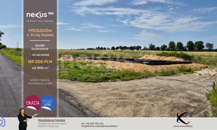 Działki budowlane przy granicy Środa Śl./Proszków | Zdjęcie główne