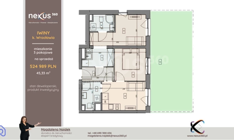 Mieszkanie 3 pokojowe z ogródkiem | Zdjęcie główne