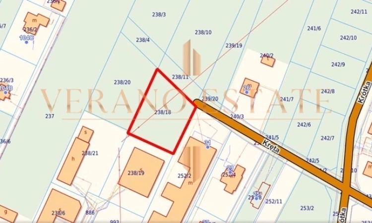 TEREN INWESTYCYJNY | MPZP | 1776M2 | UL. KRĘTA | Zdjęcie główne