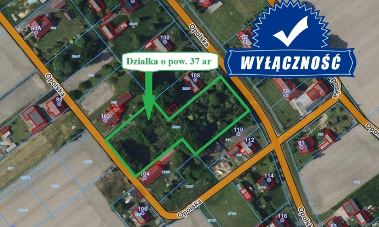 sprzedaż działka budowlana 37 ar Kały-Opole 22 km. | Zdjęcie główne