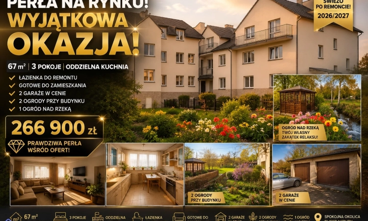 3pok, 66met, okolice Bolkowa 3 OGRÓDKI/2 GARAŻE (Wolbromek) | Zdjęcie główne