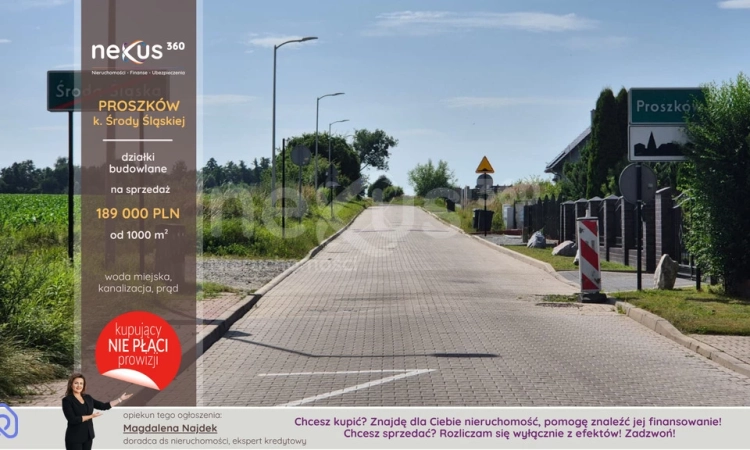 Działki budowlane przy granicy Środa Śl./Proszków | Zdjęcie główne