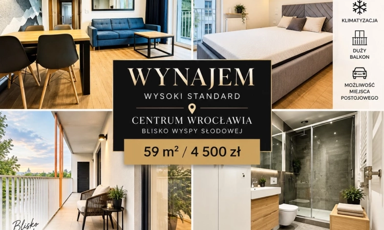 3pok, 59met, okolice Wyspy Słodowej BALKON/KOMÓRKA/WINDA (Wrocław) | Zdjęcie główne