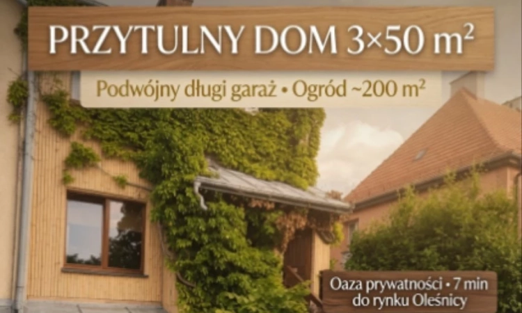 4pok, 150met, okolice Wileńskiej TARAS/OGRÓD/GARAŻ (Oleśnica) | Zdjęcie główne