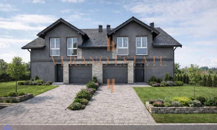 Nowoczesny bliźniak z ogrodem  Bramki gm. Błonie | Zdjęcie główne