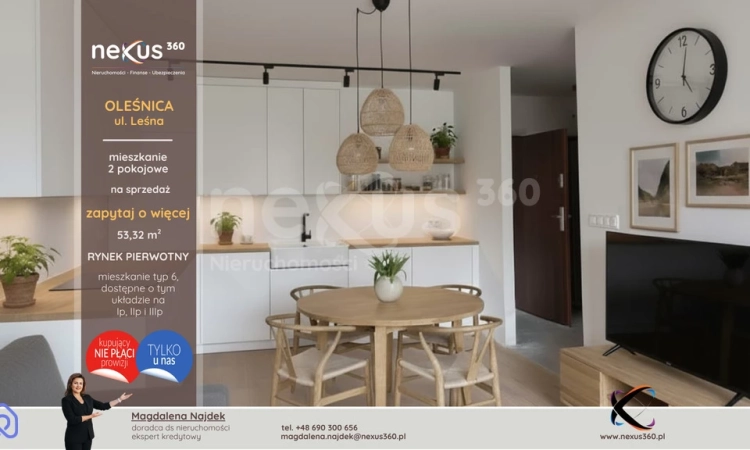 Mieszkanie 2 pokojowe + garderoba + balkon | Zdjęcie główne