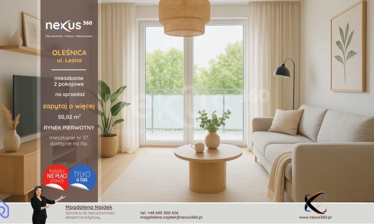 Mieszkanie 2 pokojowe + garderoba + balkon | Zdjęcie główne