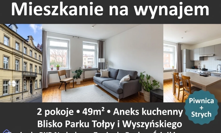 2pok, 49met, Okolice Parku Tołpy PIWNICA/STRYCH (Wrocław) | Zdjęcie główne